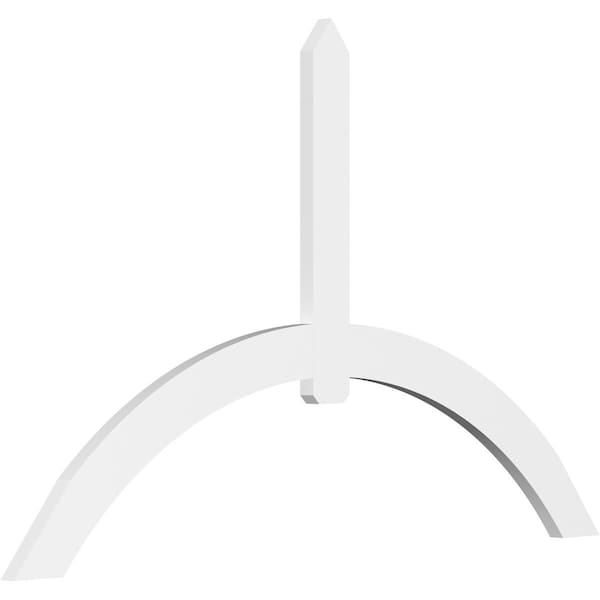 Ekena Millwork Archdale Architectural Grade PVC Gable Bracket, 96"W x 60"H x 2"D x 6"F, 15/12 Pitch GBP096X60X0206ARC00 - main